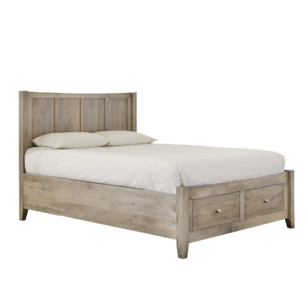 Atwood Queen Panel bed with end drawers