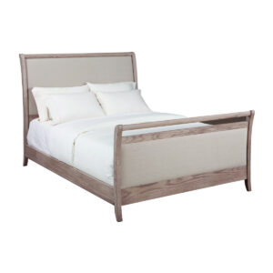 Adrienne Upholstered Sleigh Bed in Sand