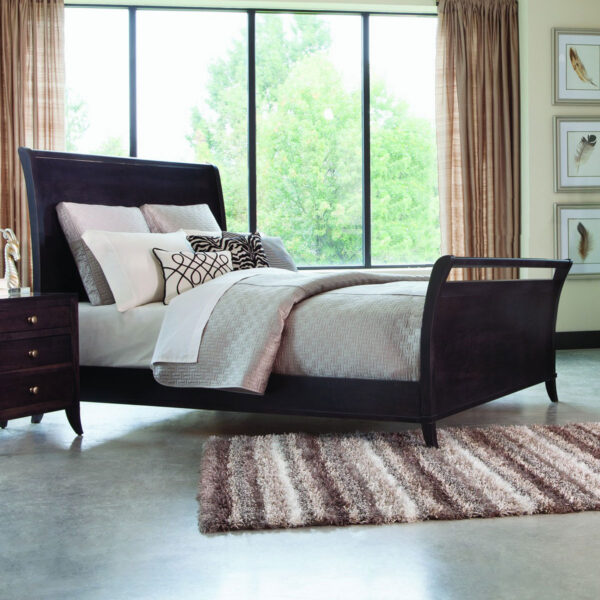 Adrienne sleigh bed in a room