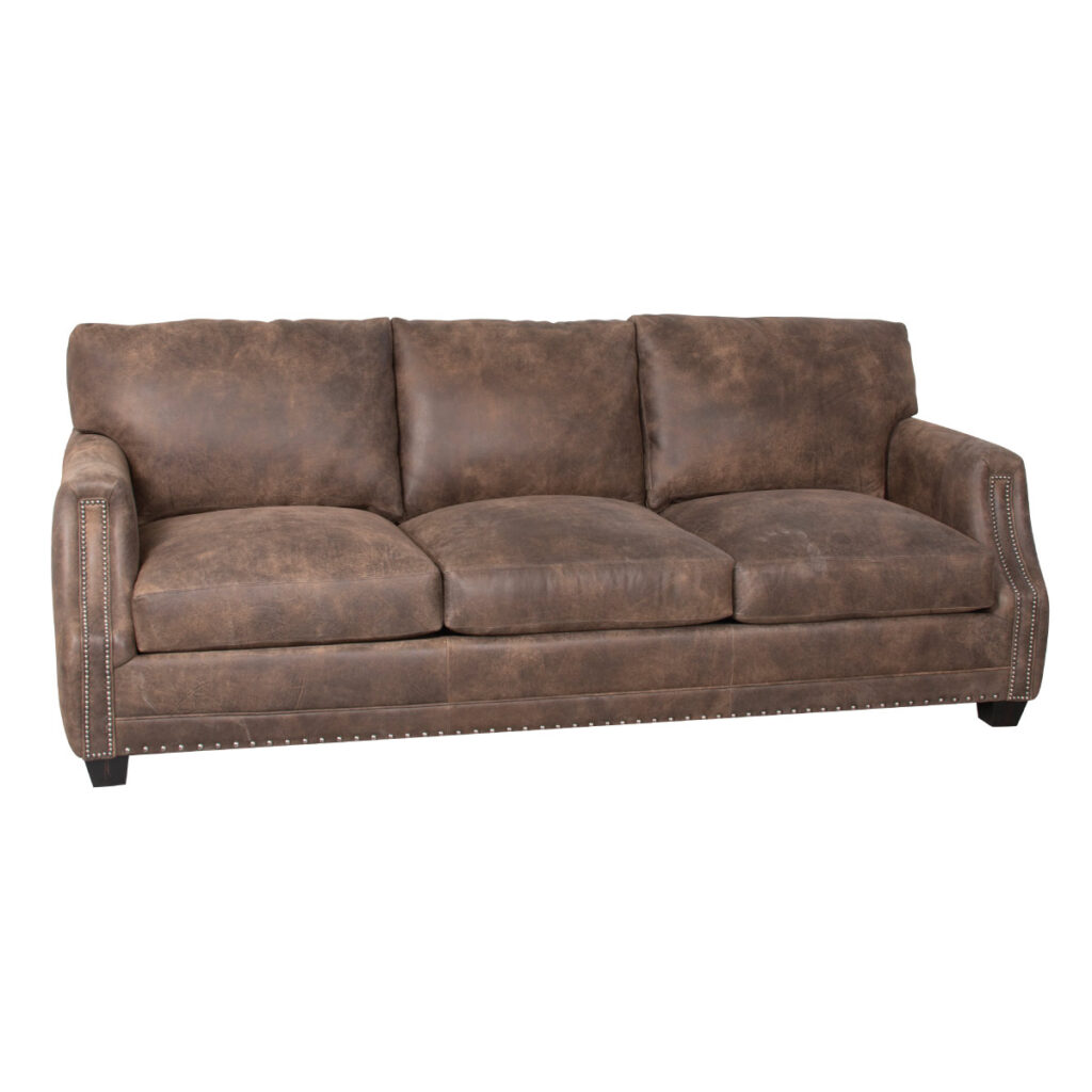 Emmons Leather Sofa isolated