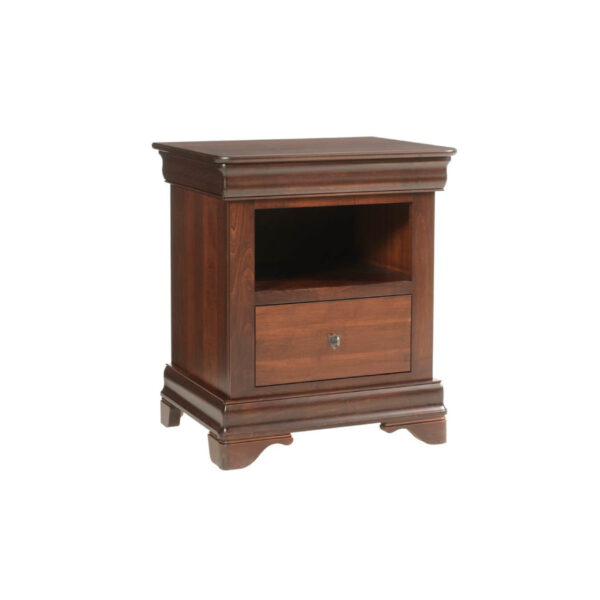 Versailles 1-drawer nightstand with shelf