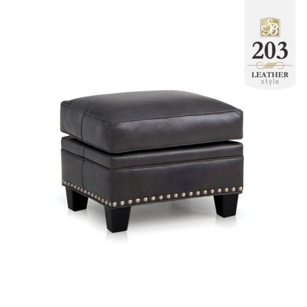 2023 Leather Ottoman by Smith Brothers of Berne