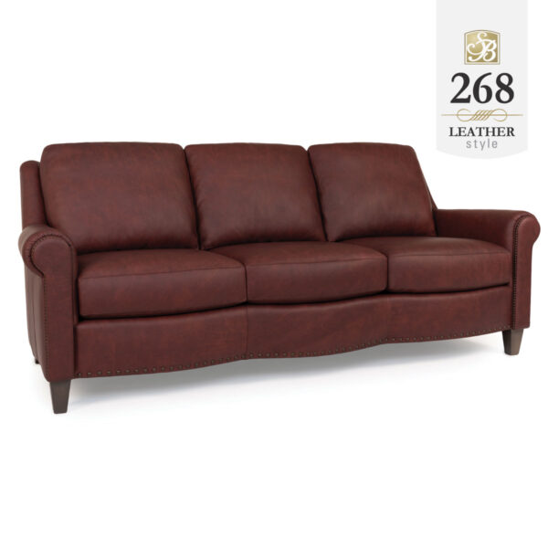 268 Leather Sofa by Smith Brothers of Berne