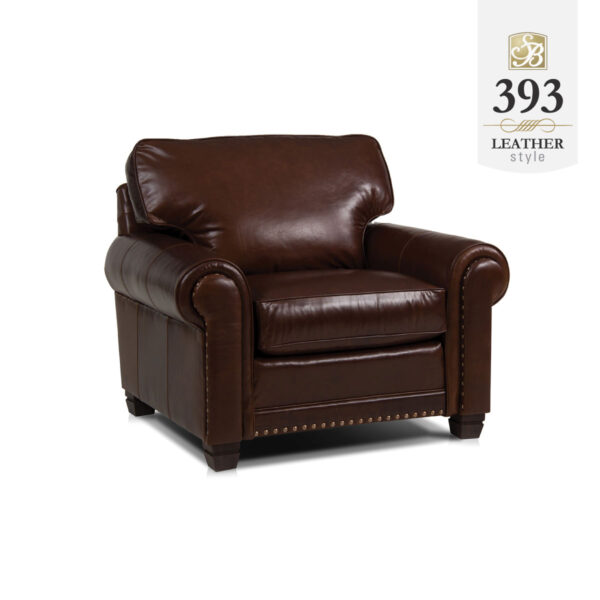 393 Leather Chair by Smith Brothers