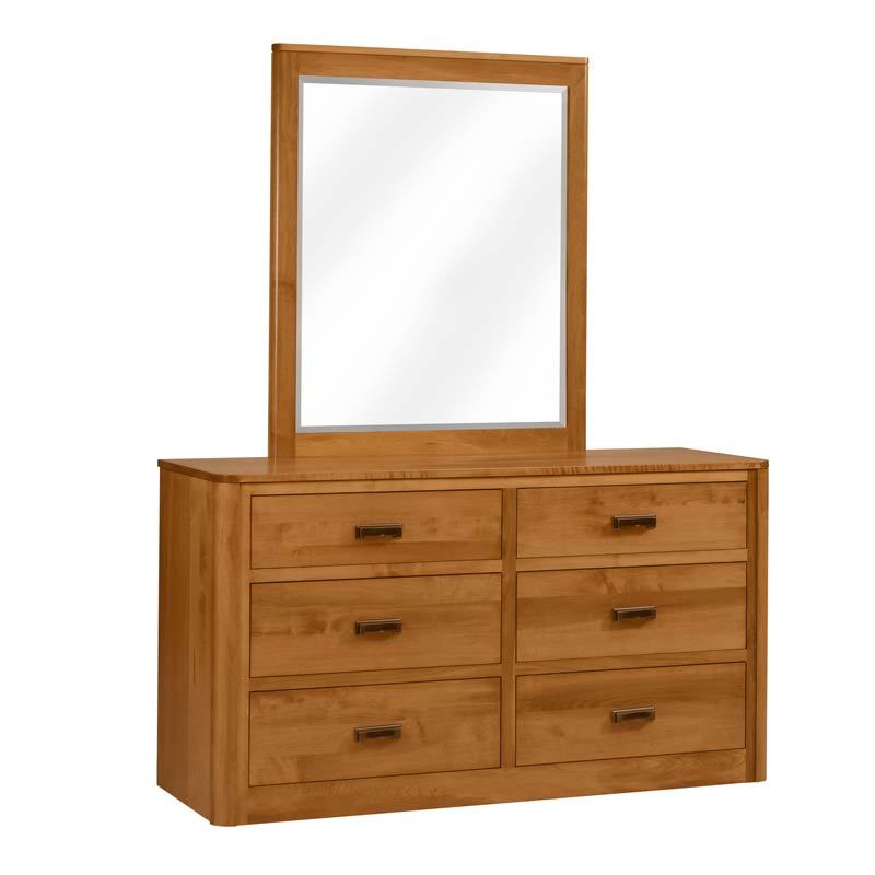 The Galaxy Low Dresser offers six drawers of solid hardwood storage in a clean, modern profile.