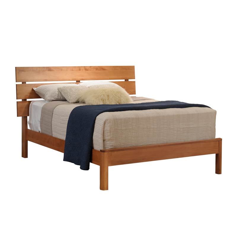 The Galaxy Slat Bed features clean lines, solid hardwood construction