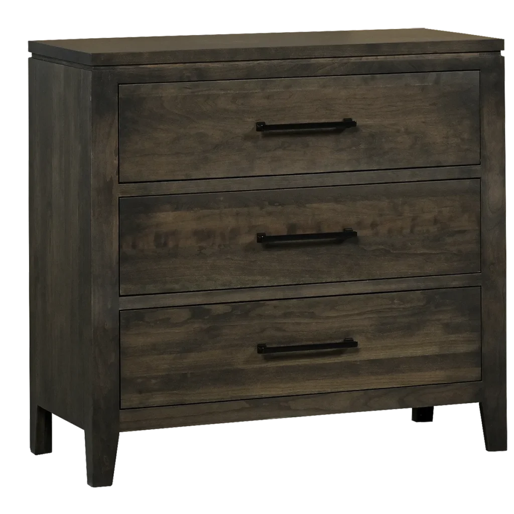 The Oslo Bureau Chest offers compact hardwood storage in a clean, modern profile.