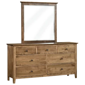 The Otto Low Dresser offers seven drawers of solid wood storage in a clean, low-profile design.