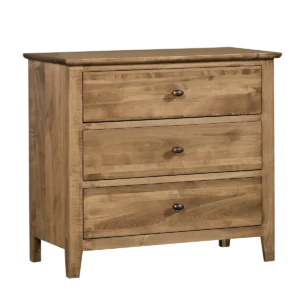 The Otto Bureau Chest provides compact solid wood storage in a clean, low-profile design.