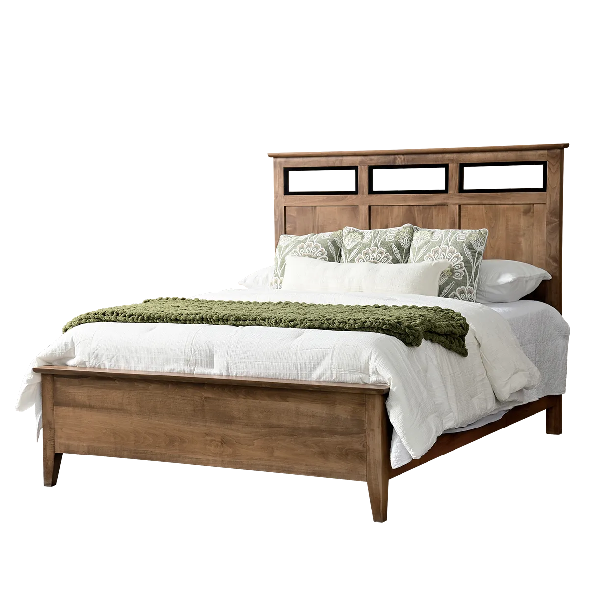 Otto Panel Bed with Black Inserts